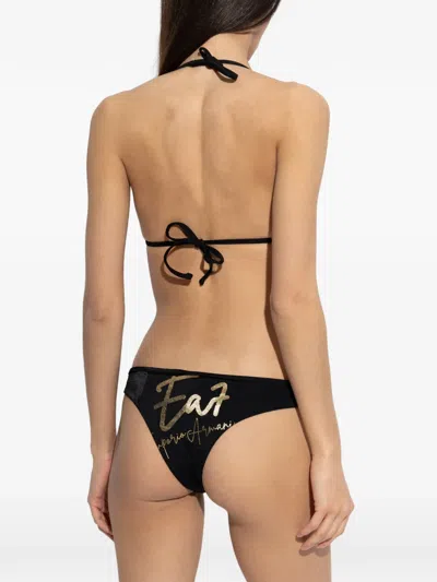Ea7 Logo-detail Bikini In Black