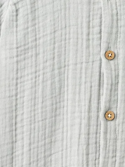 Wheat Button-up Romper In Gray