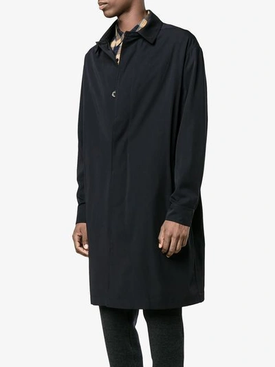 Shop Lanvin Navy Blue Raincoat