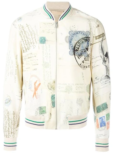 Shop Alexander Mcqueen Stamped Bomber Jacket