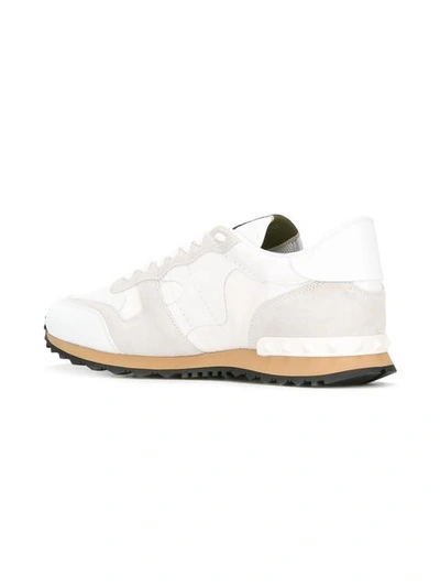 Shop Valentino Rockunner Sneakers In White