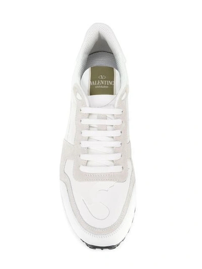 Shop Valentino Rockunner Sneakers In White