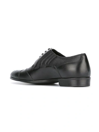 Shop Dolce & Gabbana Perforated And Stitch Detail Brogues In Black