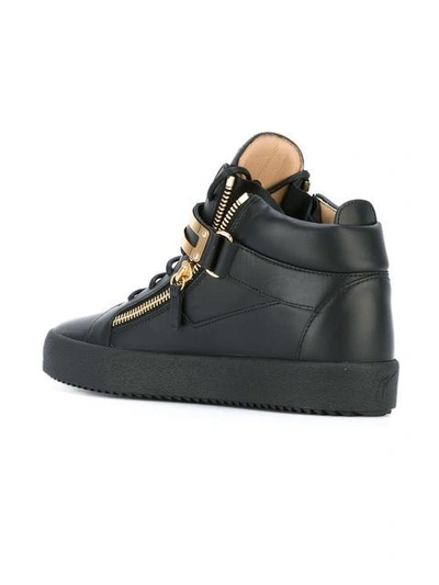Shop Giuseppe Zanotti Owen Hi-top Sneakers In Black