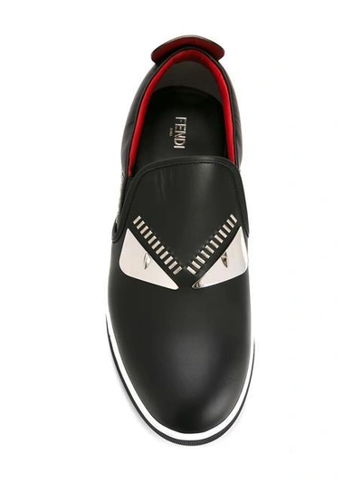 Shop Fendi Bag Bugs Slip-on Sneakers