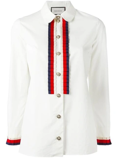 Shop Gucci Web Bow Shirt