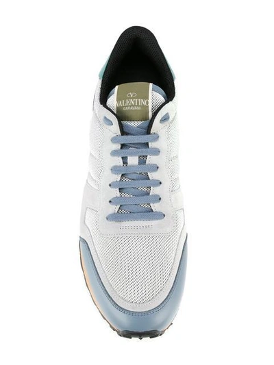 Shop Valentino Garavani Rockrunner Sneakers - Grey