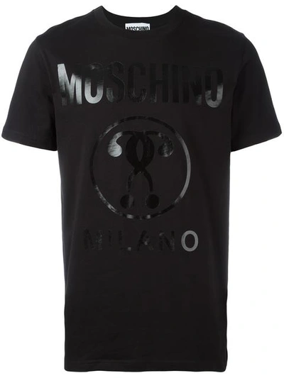 Moschino Logo Print T-shirt In Ivory