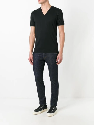 Shop Dolce & Gabbana V-neck T-shirt In Black