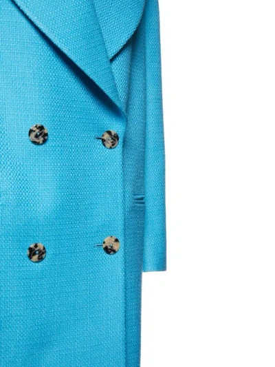 Giuseppe Di Morabito Textured Wool Oversize Blazer In Blue