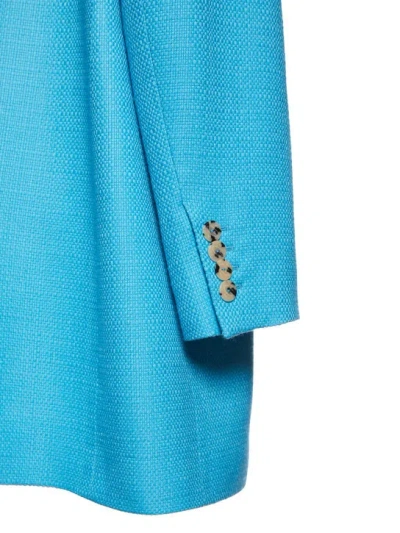 Giuseppe Di Morabito Textured Wool Oversize Blazer In Blue