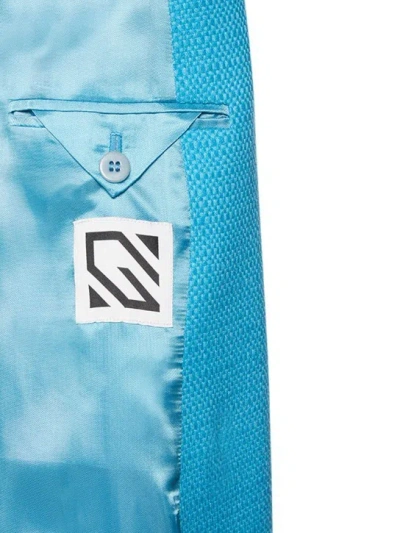 Giuseppe Di Morabito Textured Wool Oversize Blazer In Blue