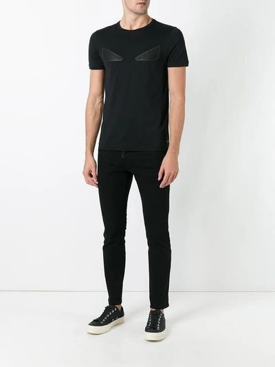 Shop Fendi Bag Bugs T-shirt - Black
