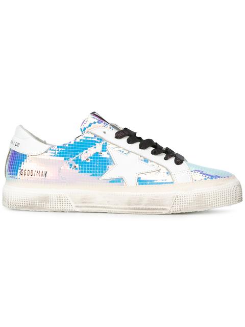 golden goose holographic sneakers
