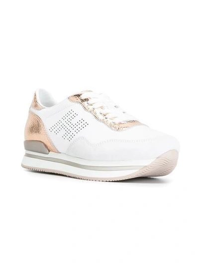 Shop Hogan Panelled Sneakers - White