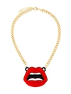 YAZBUKEY mouth necklace,其他－>金属（其他）,人造－>PVC