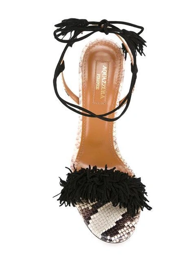 Shop Aquazzura Wild Thing Sandals - Neutrals