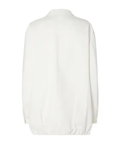 Fendi White Canvas Jacket In Neutral