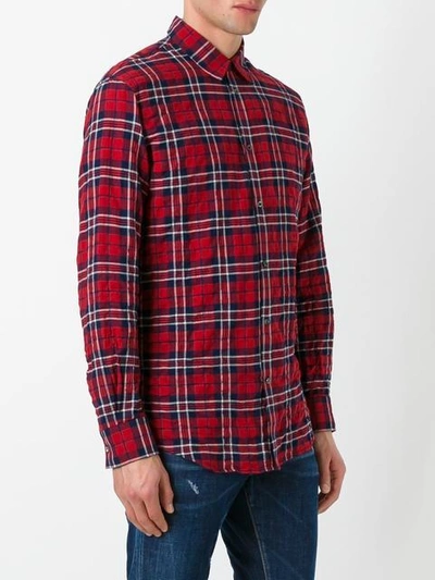 Shop Dsquared2 Casual Tartan Shirt In Red