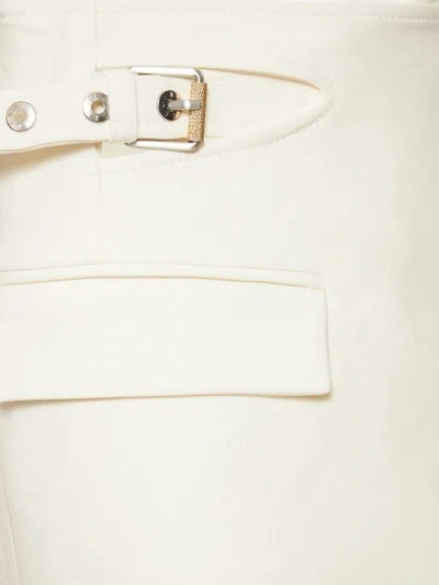 Dion Lee Compact Wool Blend Interlock Mini Skirt In White