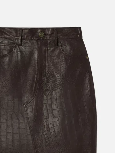 Frame Belt Loop Skirt In Brown