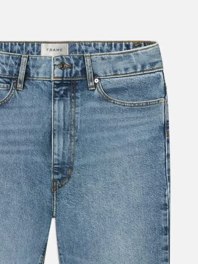 Frame Cropped High-rise Bootcut Jeans In Blue