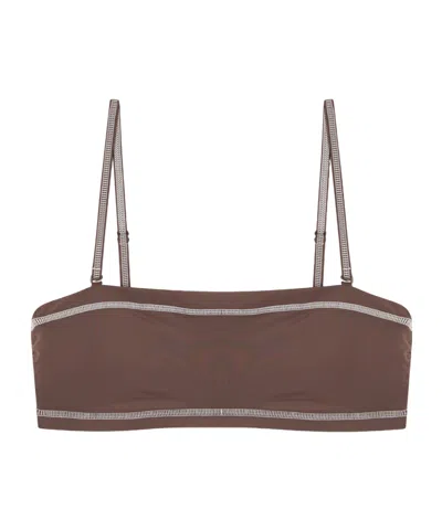 Staud Sara Bikini Top Java In Brown