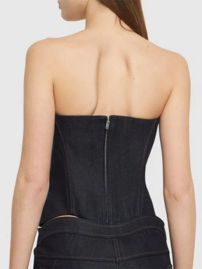 Aya Muse Non-stretch Denim Jacket In Black