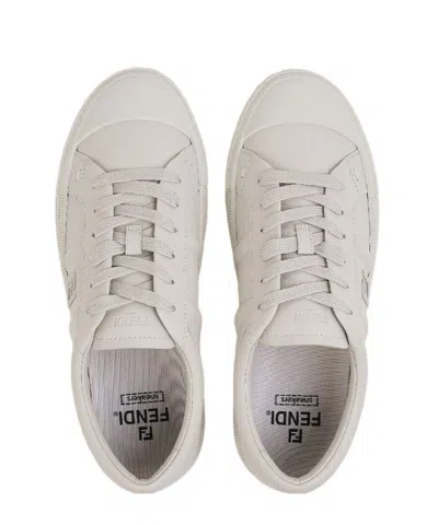 Fendi Valentino Garavani Multicolor Fabric And Mesh True Act Sneakers In White