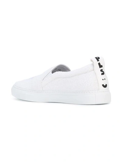 Shop Joshua Sanders Smile Patch Slip-on Sneakers