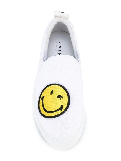 Shop Joshua Sanders Smile Patch Slip-on Sneakers