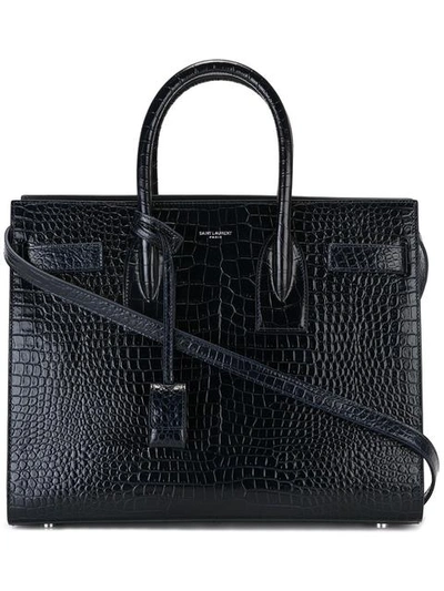 Saint Laurent Small Sac De Jour Tote In Blue