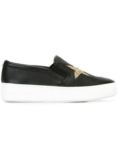 Michael Michael Kors Pia Slip-on Star Sneakers In 001black | ModeSens