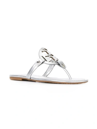 Shop Tory Burch Miller Sandals In Metallic