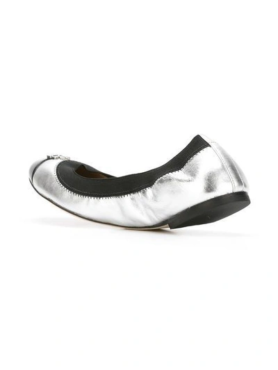 Shop Tory Burch Metallic Ballerinas