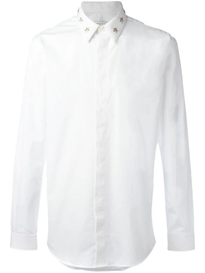 Givenchy Contemporary-fit Collar Stays Single-cuff Shirt In White