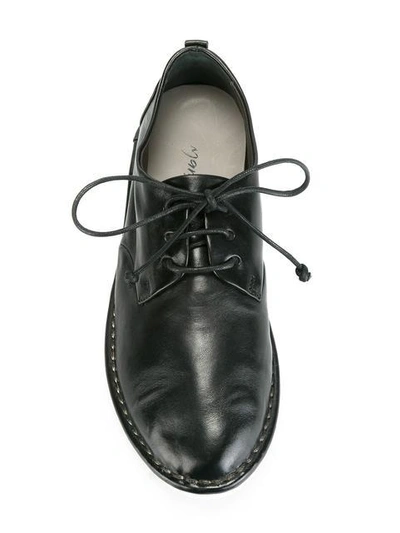 Shop Marsèll Contrast Sole Lace-up Loafers In Black