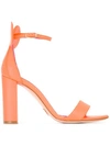 OSCAR TIYE Minnie block heel sandals,LEATHER100%