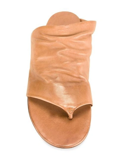 Shop Marsèll Asymmetric Sandals - Neutrals