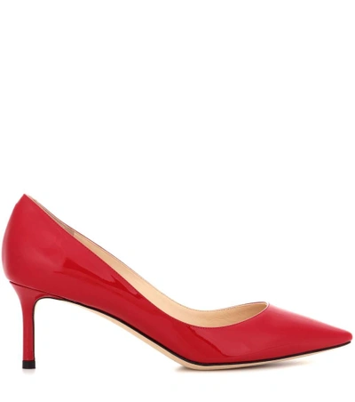 Shop Jimmy Choo Romy 60 Patent Leather Pumps In Red