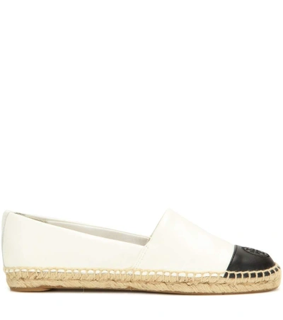 Shop Tory Burch Leather Espadrilles In White