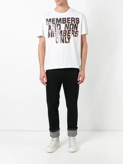 Shop Stella Mccartney Members Print T-shirt - White