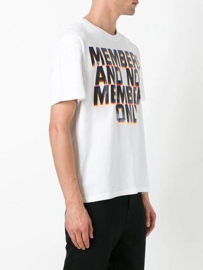 Shop Stella Mccartney Members Print T-shirt - White