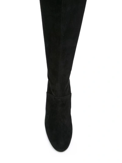 Shop Casadei Maxi Chain Thigh-length Boots - Black
