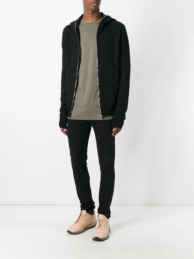 Shop Rick Owens Drkshdw Classic Zipped Hoodie - Black