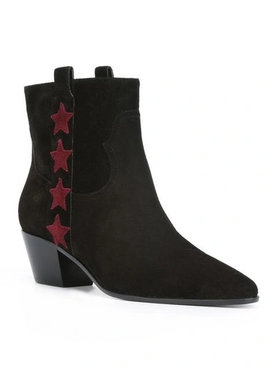 Shop Saint Laurent Rock 40 Side Star Ankle Boots