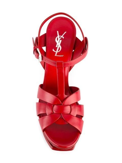 Shop Saint Laurent Classic Tribute 105 Sandals - Red