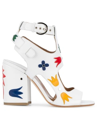 Shop Laurence Dacade 'naton' Floral Applique Sandals In White