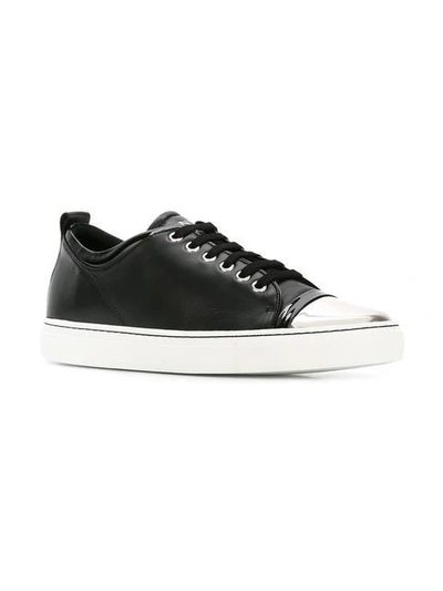 Shop Lanvin Toe Cap Sneakers In Black