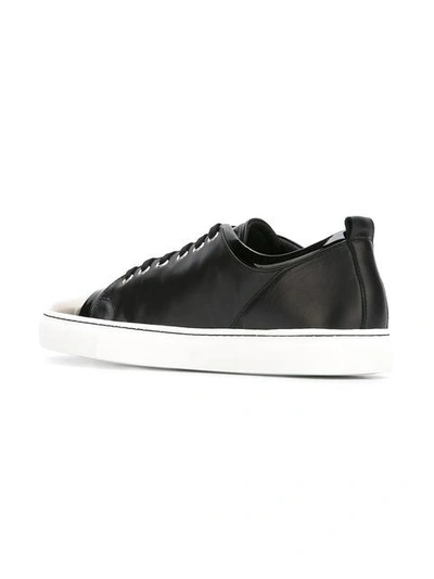 Shop Lanvin Toe Cap Sneakers In Black